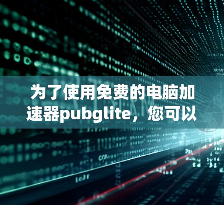 为了使用免费的电脑加速器pubglite，您可以按照以下步骤进行