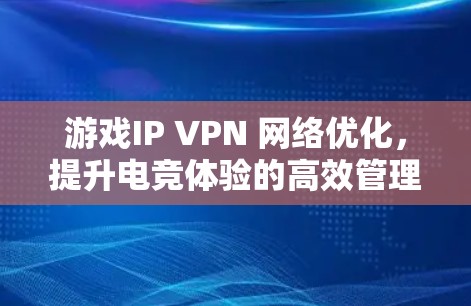 游戏IP VPN 网络优化，提升电竞体验的高效管理