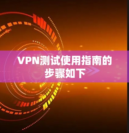 VPN测试使用指南的步骤如下
