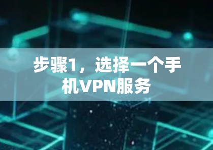 步骤1，选择一个手机VPN服务