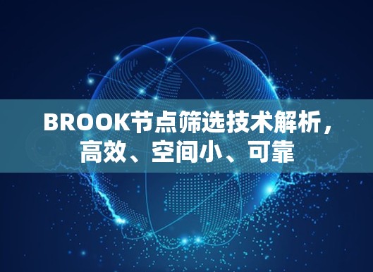 BROOK节点筛选技术解析,高效、空间小、可靠 BROOK节点筛选技术解析,高效、空间小、可靠