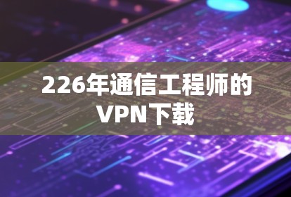 226年通信工程师的<strong>VPN下载</strong>
